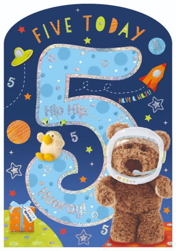 Picture of FIVE TODAY BIRTHDAY CARD - BLUE
